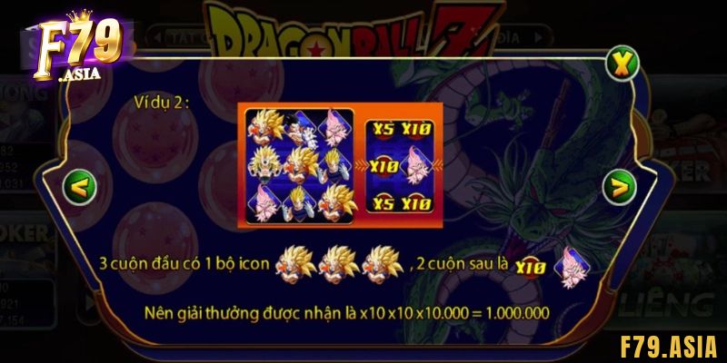 Quy định một số lựa chọn chơi game Dragon Ball Z F79