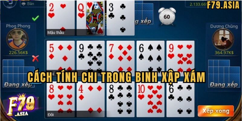 Cách tính chi trong binh xập xám với Át