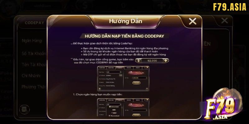 Cách nạp tiền F79 bằng cách quét mã QR