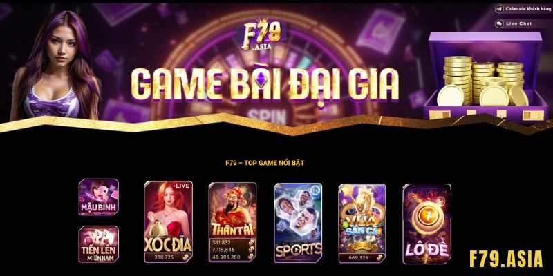 Các sản phẩm cá cược nổi bật của F79